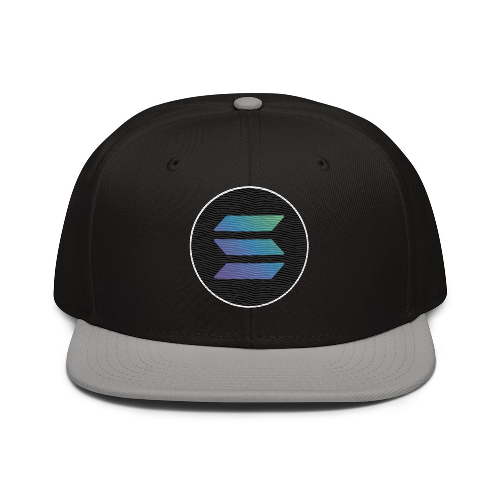 Solana Crypto Digital Asset Snapback Hat Flat Bill Cap-image