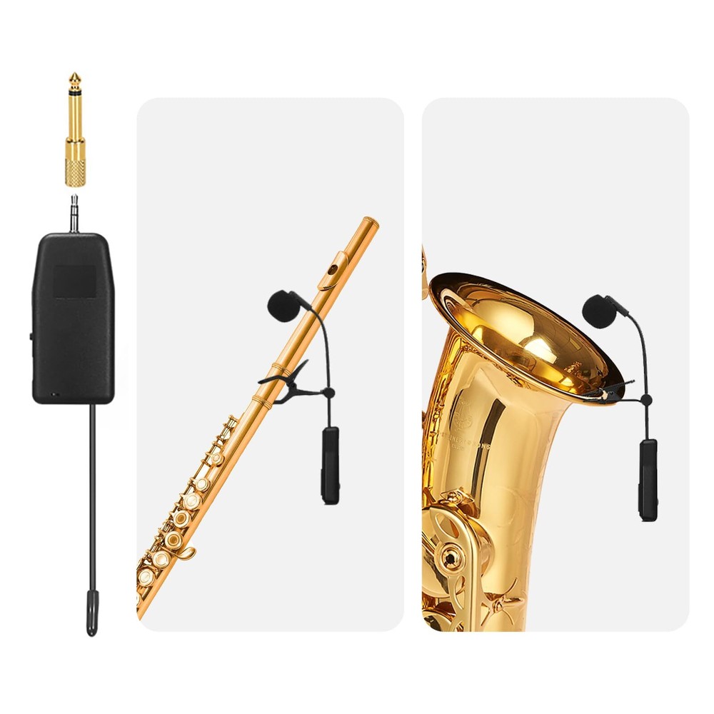 2.4G Wireless Instruments Microphone,Saxophone Microphone,Portable Handheld M...