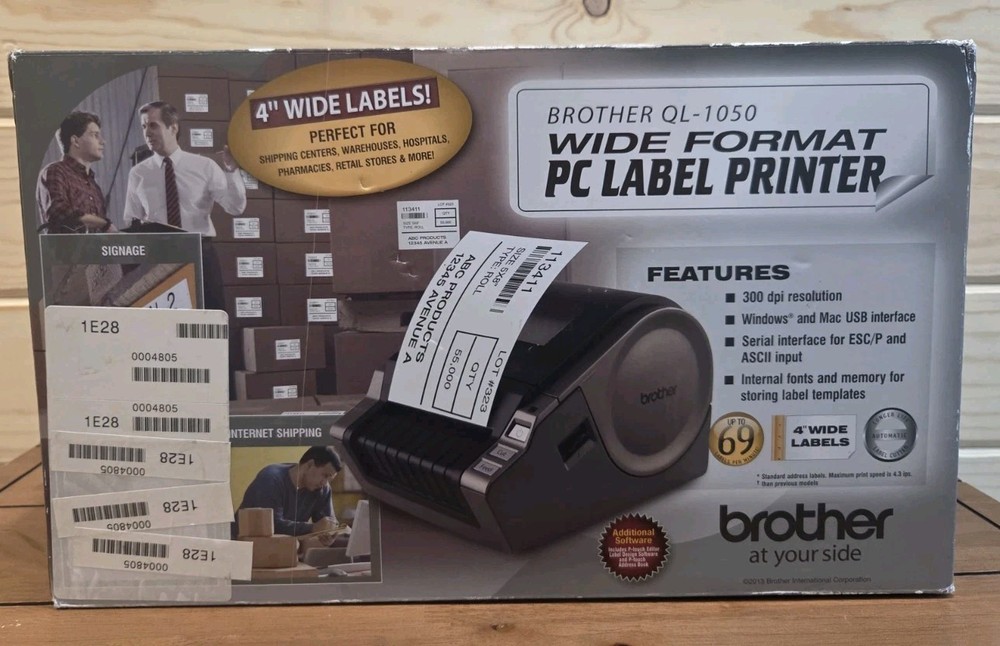Brother QL-1050 Wide Format Label Printer Open Box Condition  