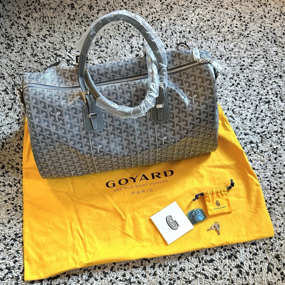 Goyard Boston 50 Grey Duffle Bag New Unused From Paris Boutique