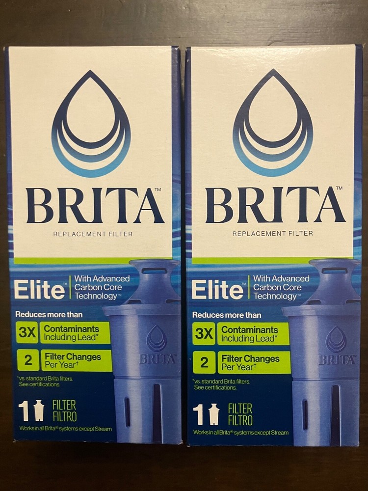 BRITA Elite Replacement Filters 2 Filters (BRAND NEW FACTORY SEALED IN BOX)