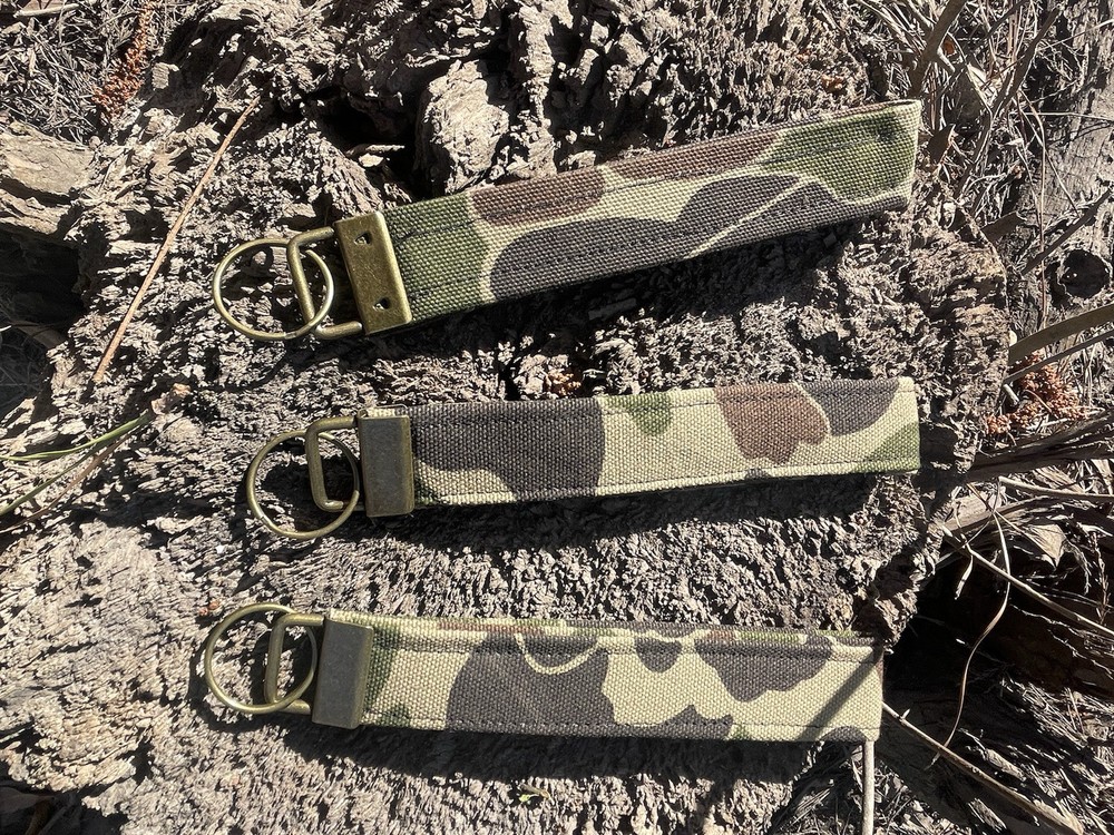 Duck Camo Wristlet Keychain with Keyfob for Easy Carry  