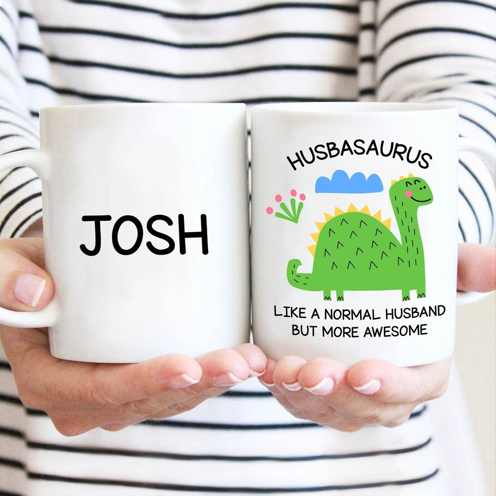 Personalized Name Gift Mug From Wife Husbasaurus Mug Gifts Anniversary Wedding