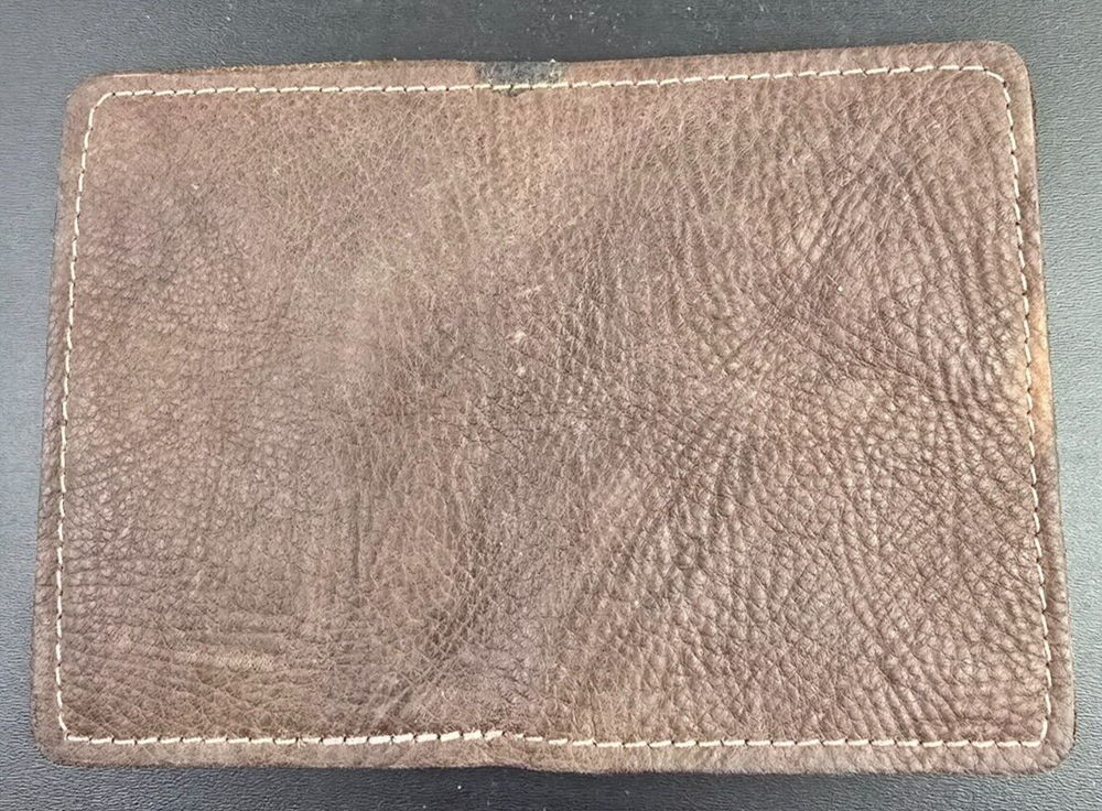 Brown Leather Handmade Millennial Credit Card Case Slim Design-image