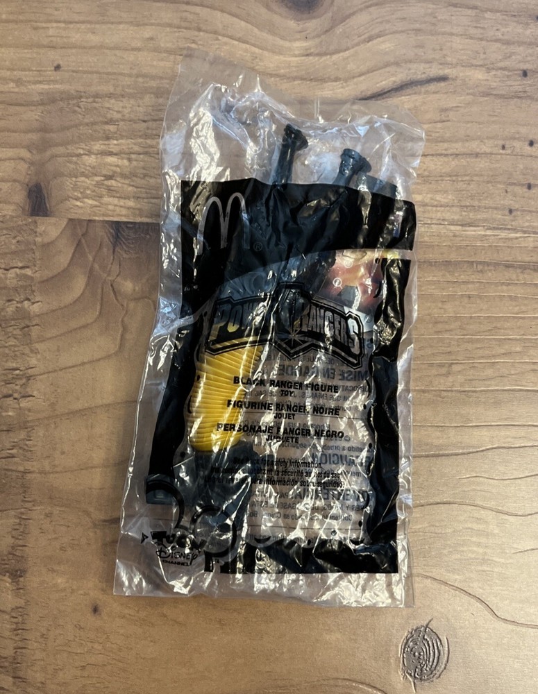 Power Rangers Disney McDonalds Black Ranger Toy New Collectible Fast Shipping