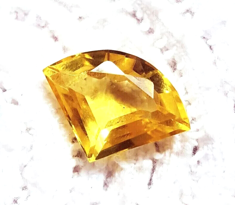 10.95 Ct Natural Yellow Sapphire Loose Gemstone Fancy Cut Certified