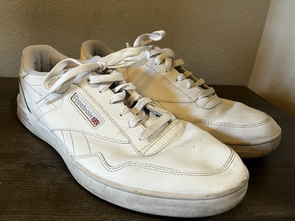 Men’s 12 Wide Reebok Classic White Sneakers 12077255