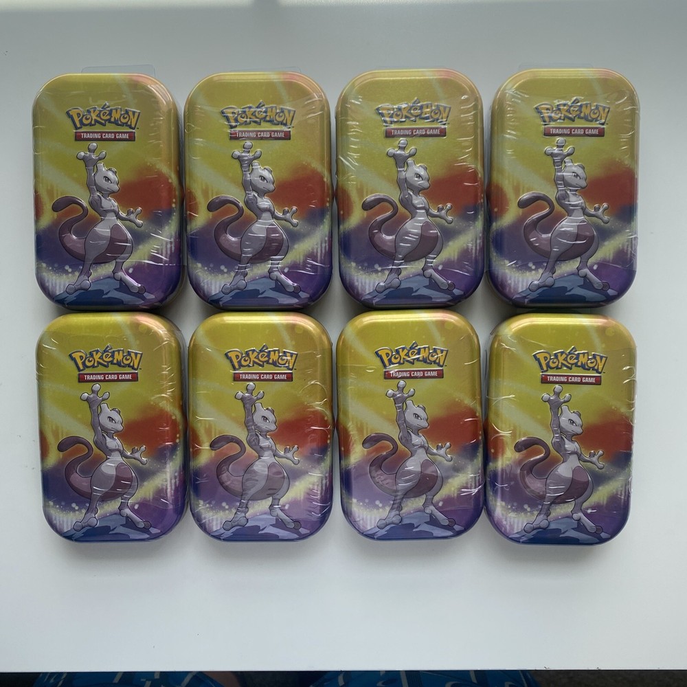 8 Kanto Power Mewtwo Mini Tins Factory Sealed Pokemon TCG Brand New