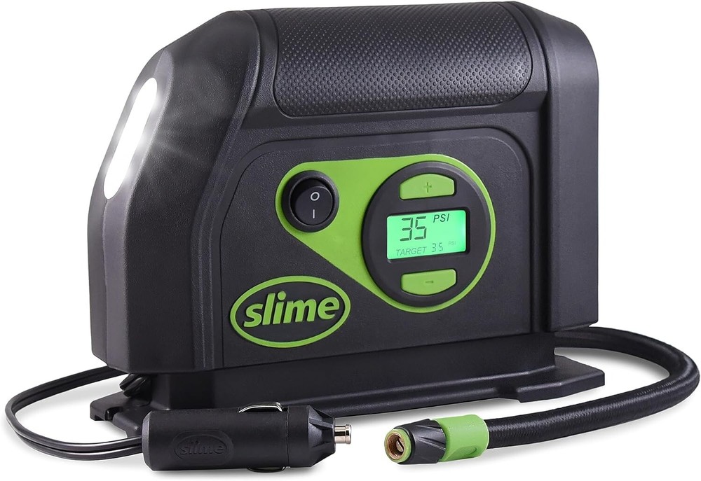 Slime 40051 Tire Inflator, Portable Car Air Compressor, Inflate Right automat...