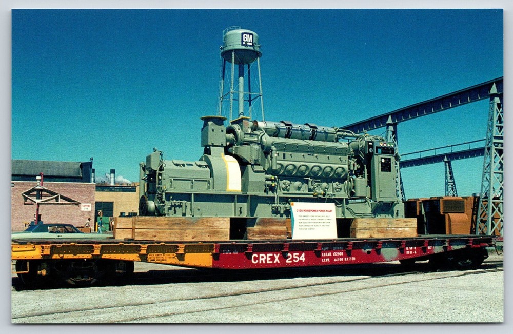 Vintage Antique Postcard GM Electro Motive Power Plant Engine La Grange Illinois