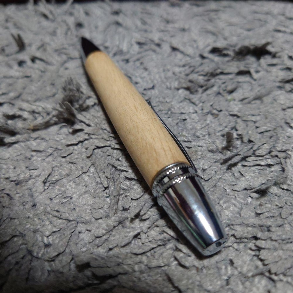 luxury wooden ballpoint pen long type wooden ballpoint pen with metal clip #1020