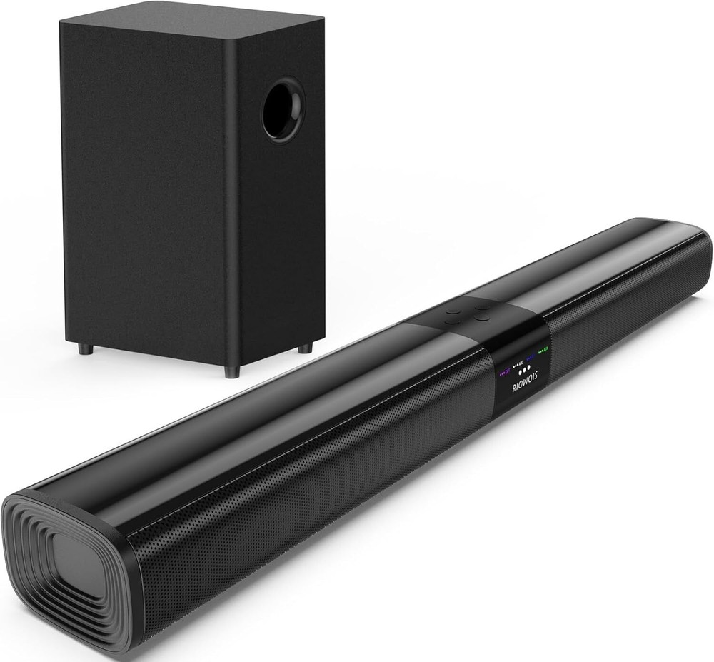Sound Bar for Smart TV W/ 5.25 Inch Subwoofer 100W 24 Inch W/ Optical Bluetooth
