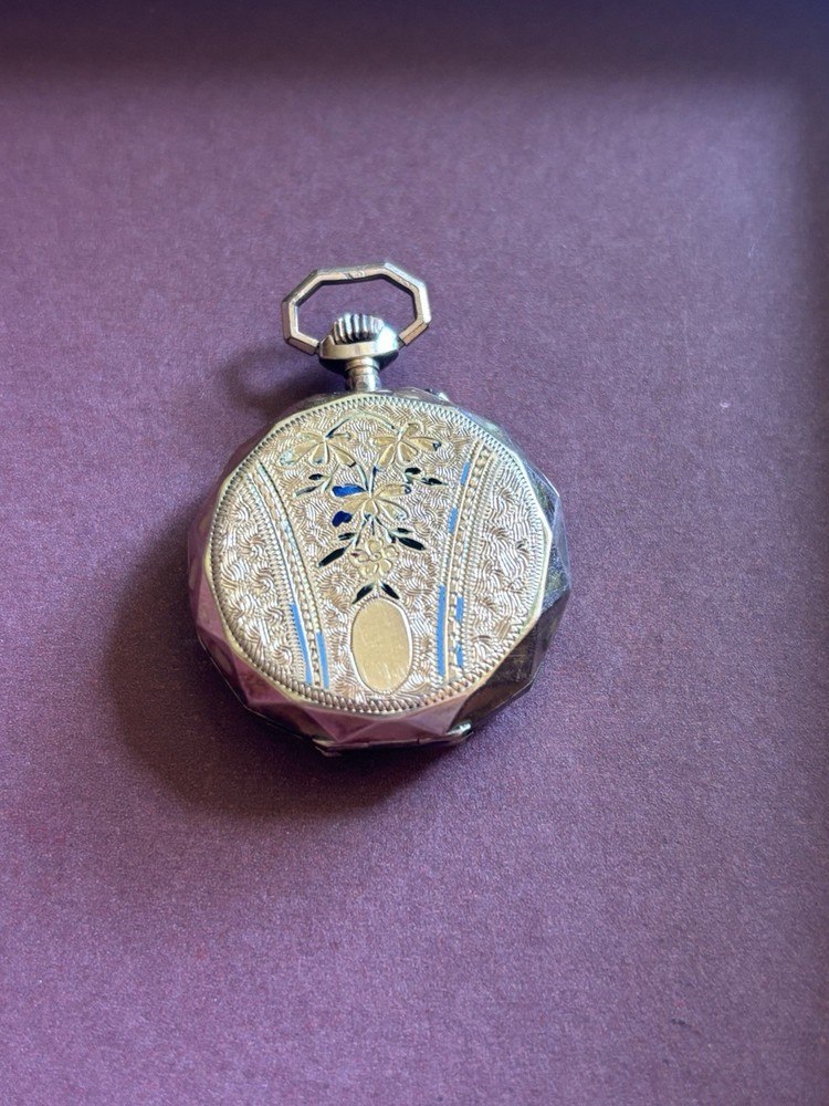 12K Gold Vintage Engraved Pocket Watch – Check Description & Photos