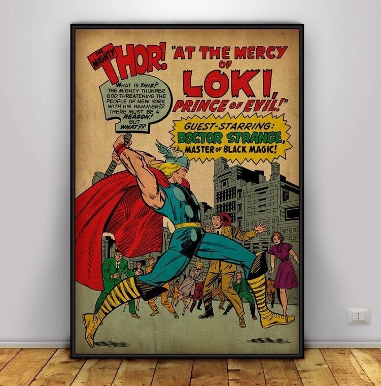 Vintage Marvel Movie Comic Book Cover Poster Wall Art Prints 8