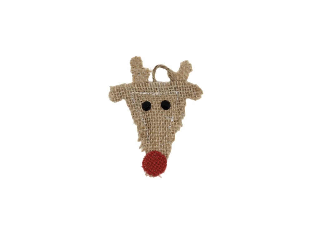 Reindeer Burlap Ornament