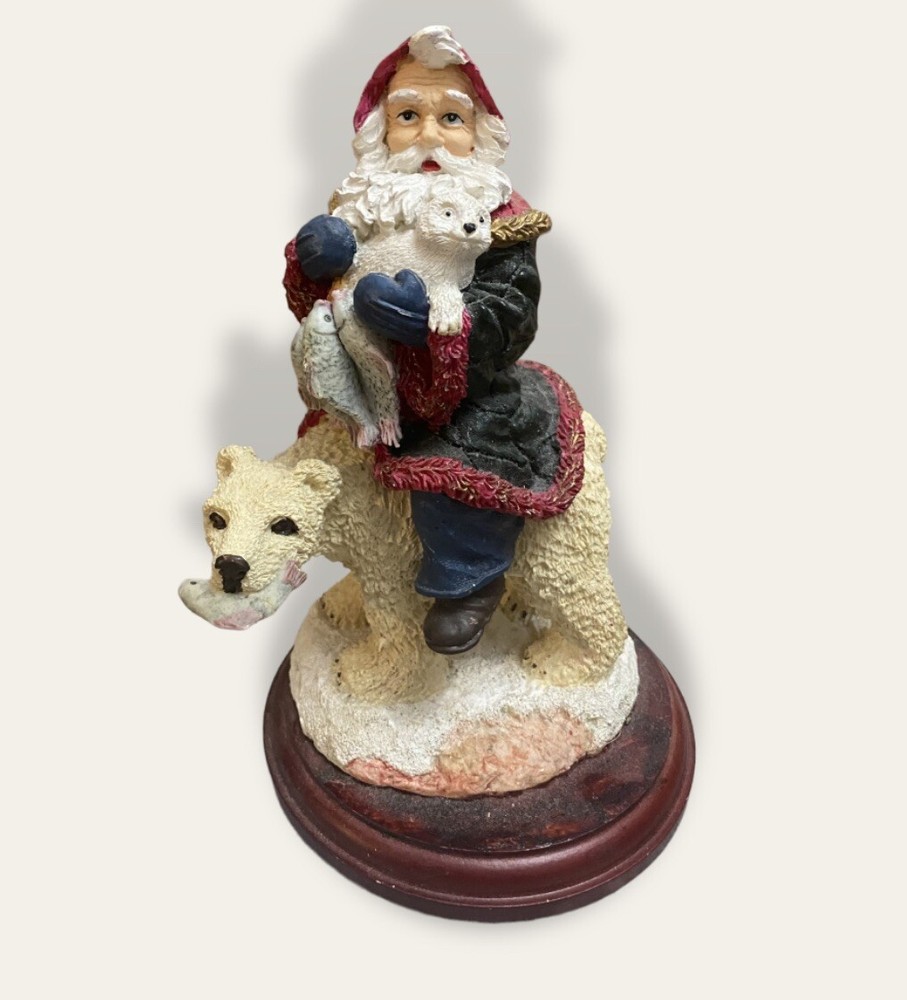 Festive Santa and Polar Bear Christmas Decor