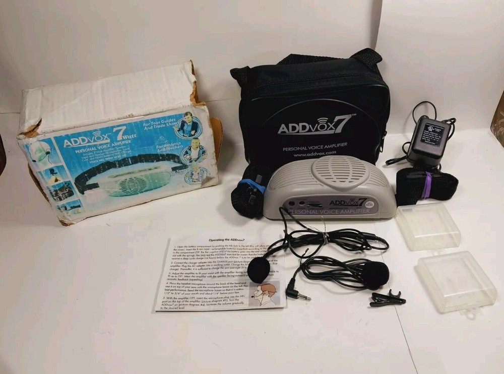 Personal Voice Amplifier Addvox7 Halloween Costume, Events Clip On Microphone