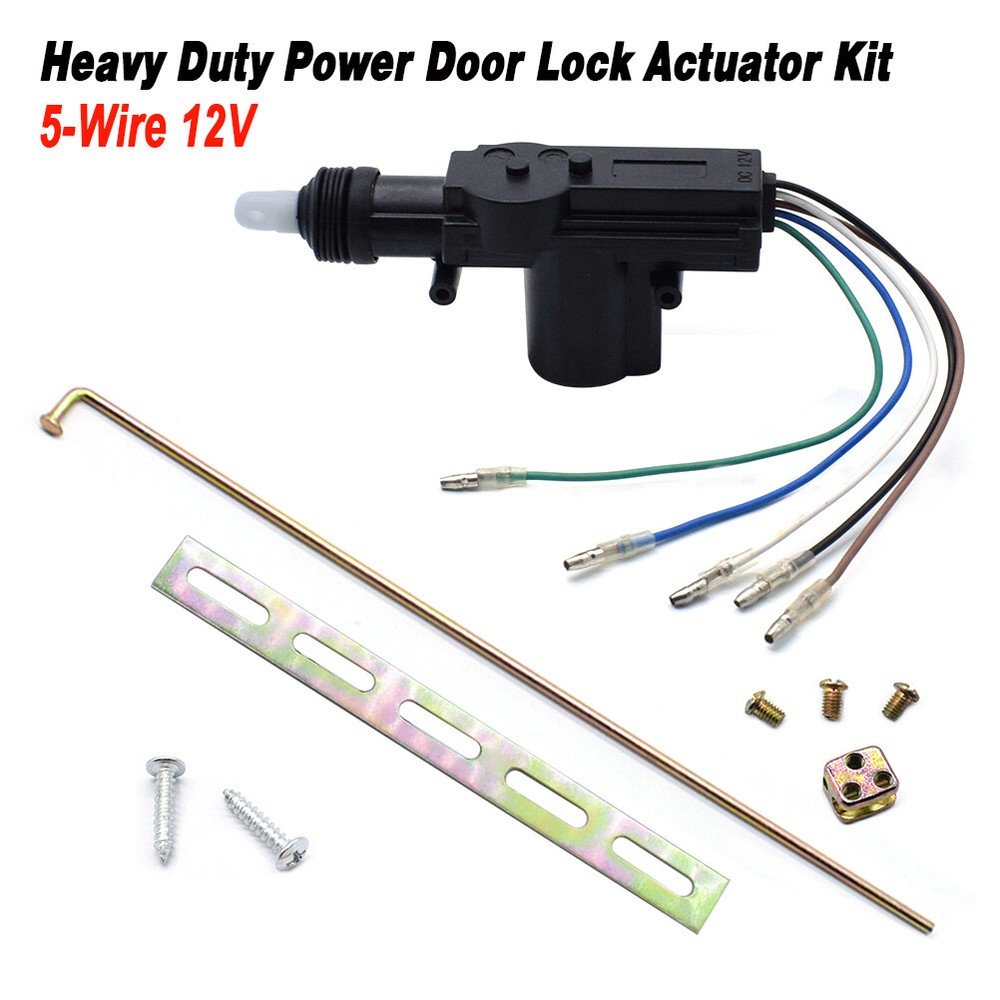 US Car 5-Wire Power Door Lock Actuator Remote Keyless Entry Kit  