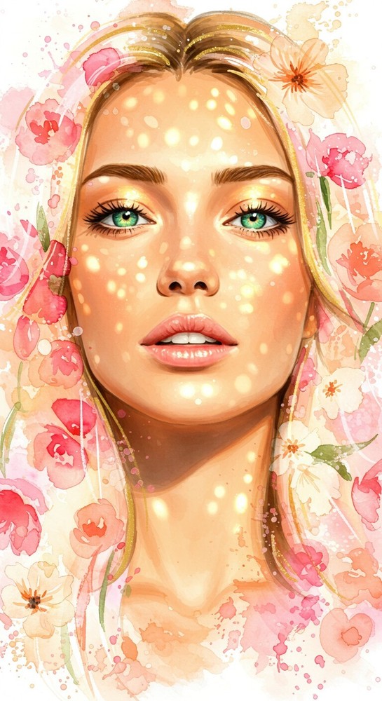 Abstract Flower Girl Digital Art Wallpaper for PC & Mobile