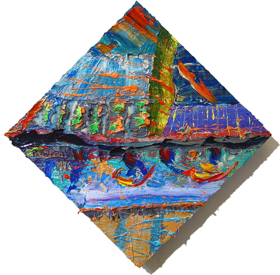 ORIGINAL OIL█PAINTING█VINTAGE█NEW█ART█SIGNED '23 UNIQUE ABSTRACT CONTEMPORARY AN