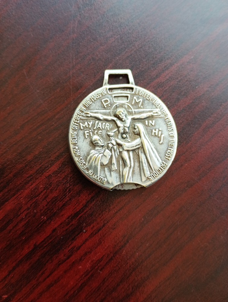 Vintage Catholic World Mass Perpetual Medal Time Zone Dial