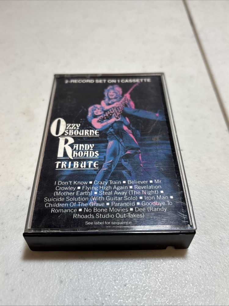 Ozzy Osbourne Randy Rhoads - Tribute Cassette Tape (1987 CBS ZXT40714)