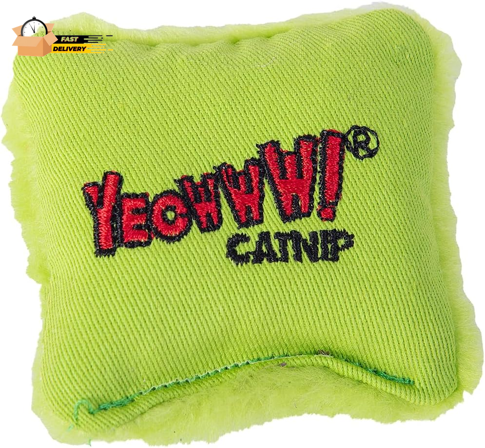 Yeowww Green Catnip Pillow Refill Toy for Cats