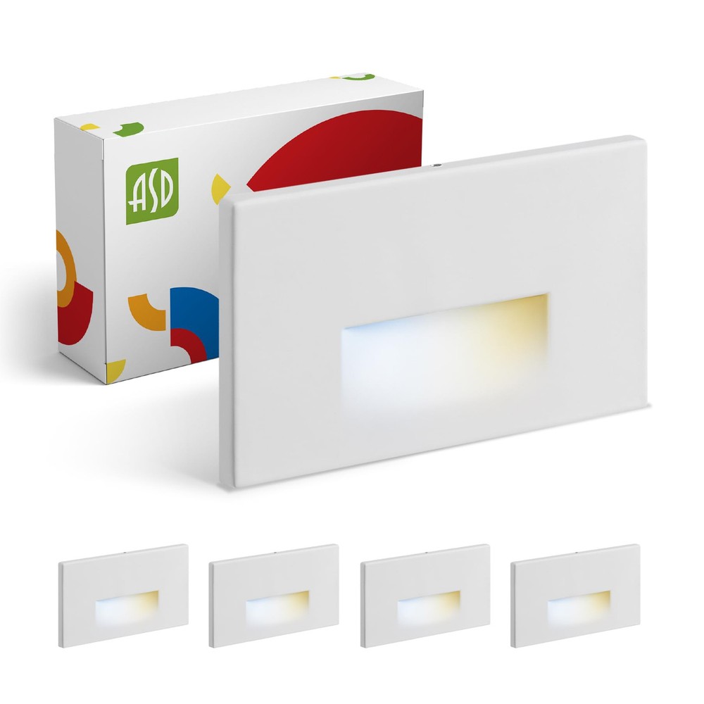 LED Recessed Step Light Fixture | 3W 120LM 3000K-5000K 120V | 3CCT, Dimmable,...