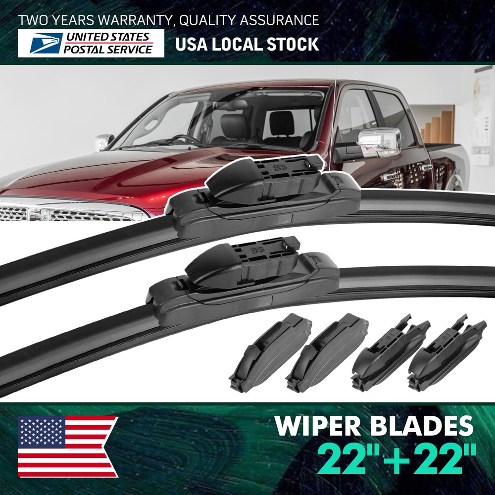 2pcs  Quality Front Windshield Left and Right All season Wiper Blades 22