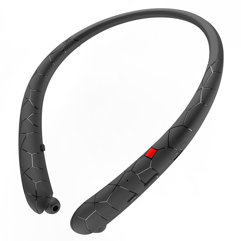 Sweatproof Wireless Neckband Headphones with Bluetooth 5.0 & Retractable Earbuds