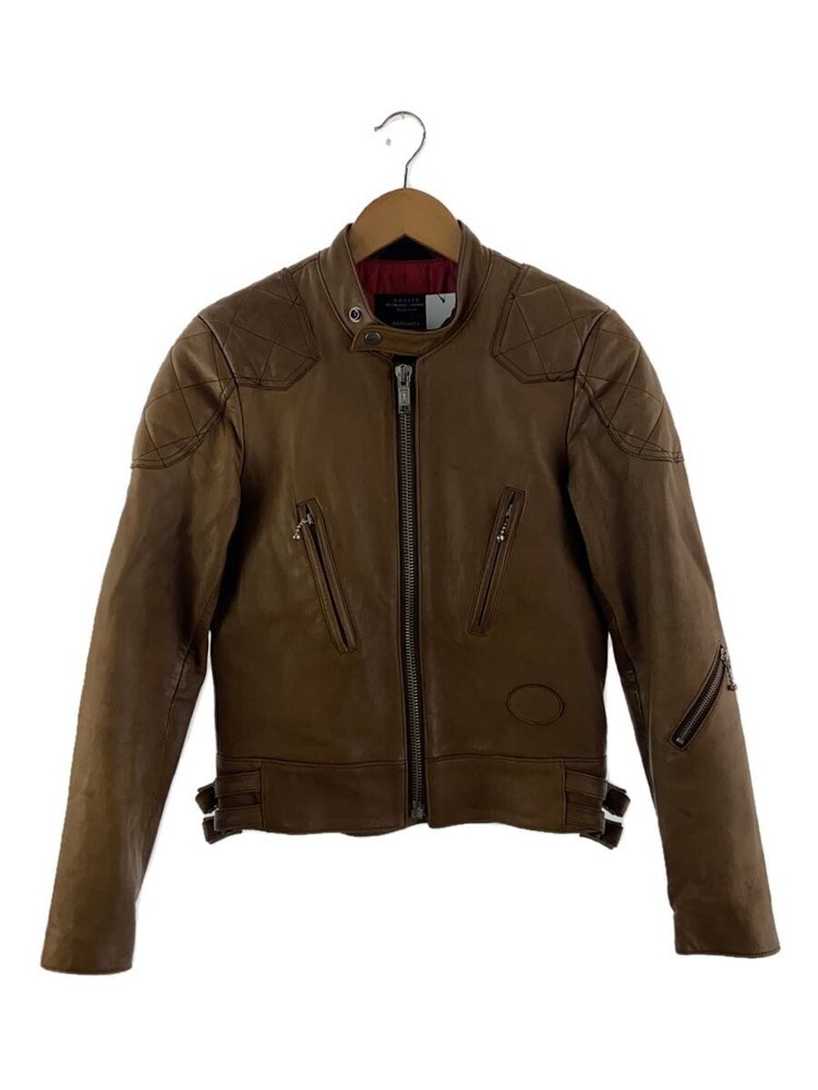 Unused Brown Leather Blouson Jacket US0416 1266