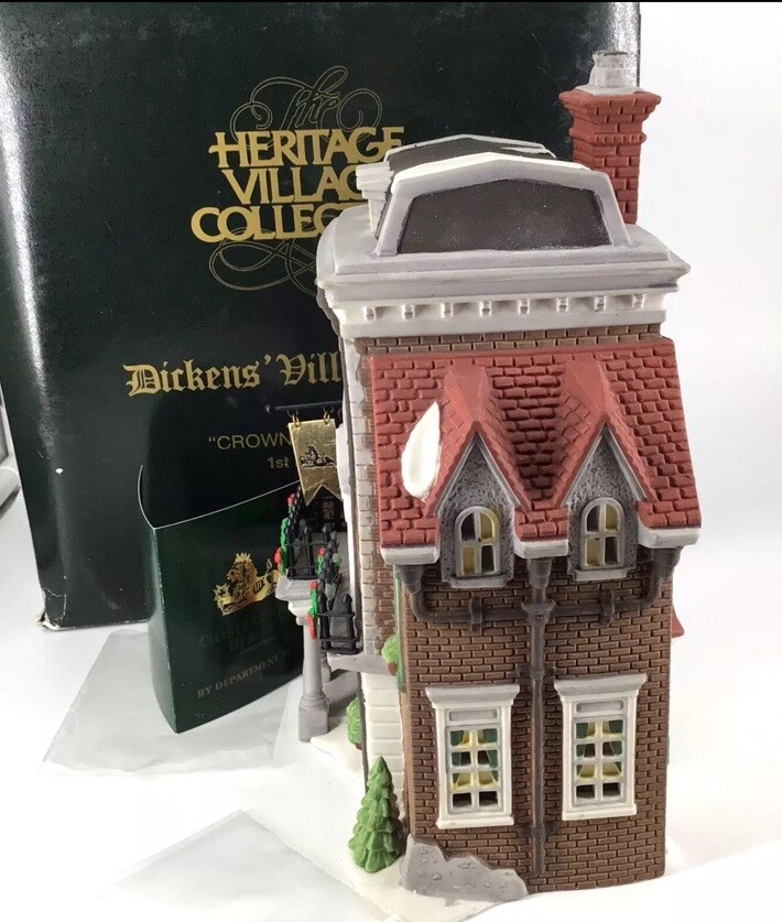 Dept 56 Crown & Cricket Inn 1st Edition 1992 Dickens Village Collectible 5750-9