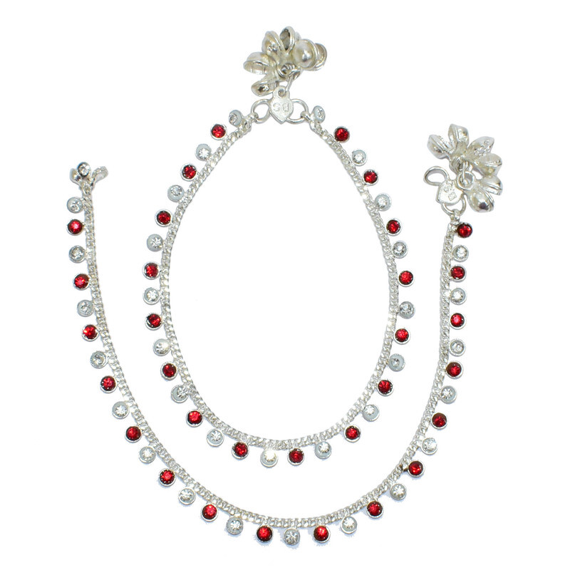 Anklet Payal Kundan Pearl Foot Chain Traditional Bracelet Jewellery For Women