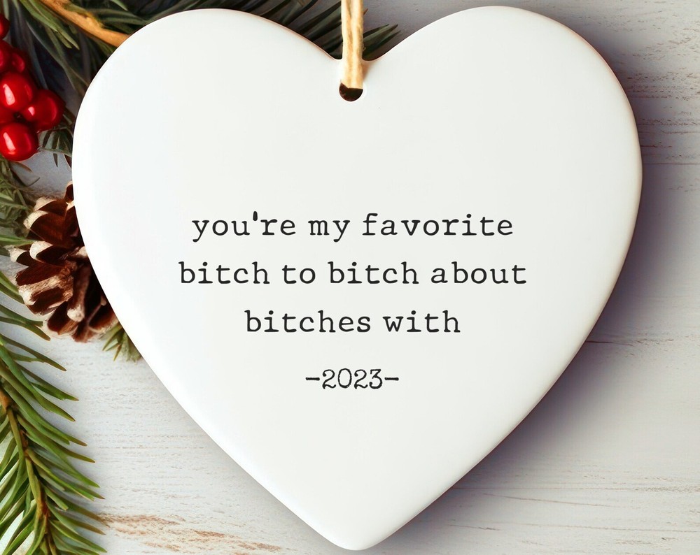 Funny Coworker Ornament Keepsake Youre My Favorite Bitch Christmas Gift Idea