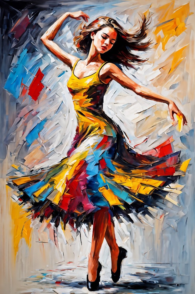 Digital Dancing Girl AI Art Wallpaper Background Desktop Photo 46-image