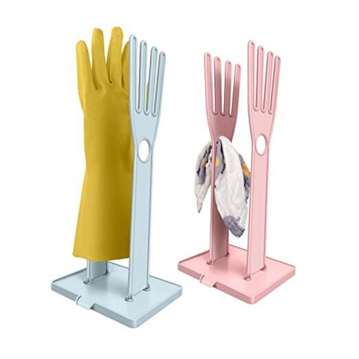 2 Piecesg Kitchen Glove Holder，Glove Dryer，dishwashing Gloves Holder，Plastic