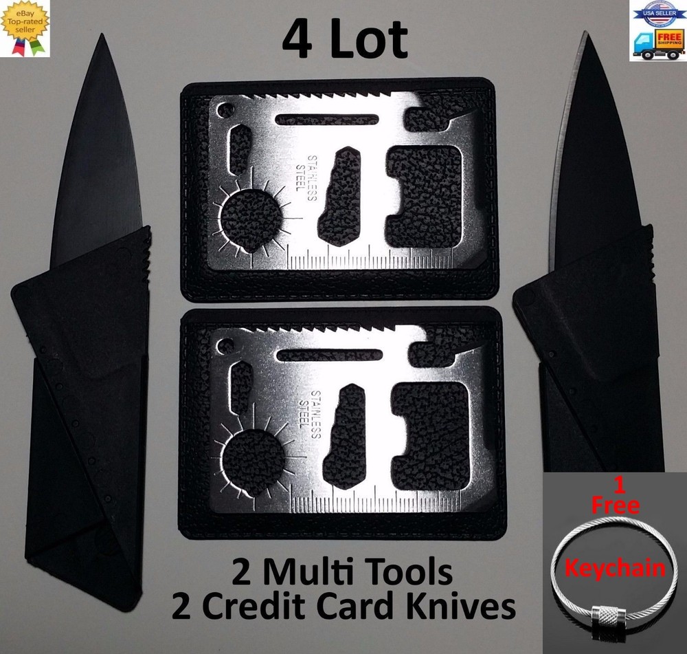 Credit Card Knives 11 in 1 Multi Tools Wallet Thin Pocket Survival Micro Knife-image