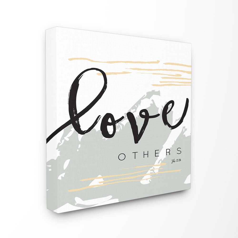 Stupell EtchLife 'Love Others John 13.34' Stretched Canvas