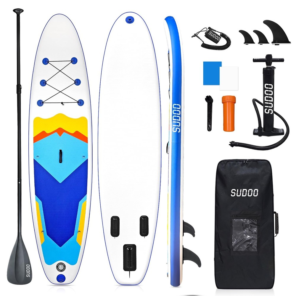 10ft Inflatable SUP Paddle Board 30in Wide 6in Thick Stand Up Paddleboard