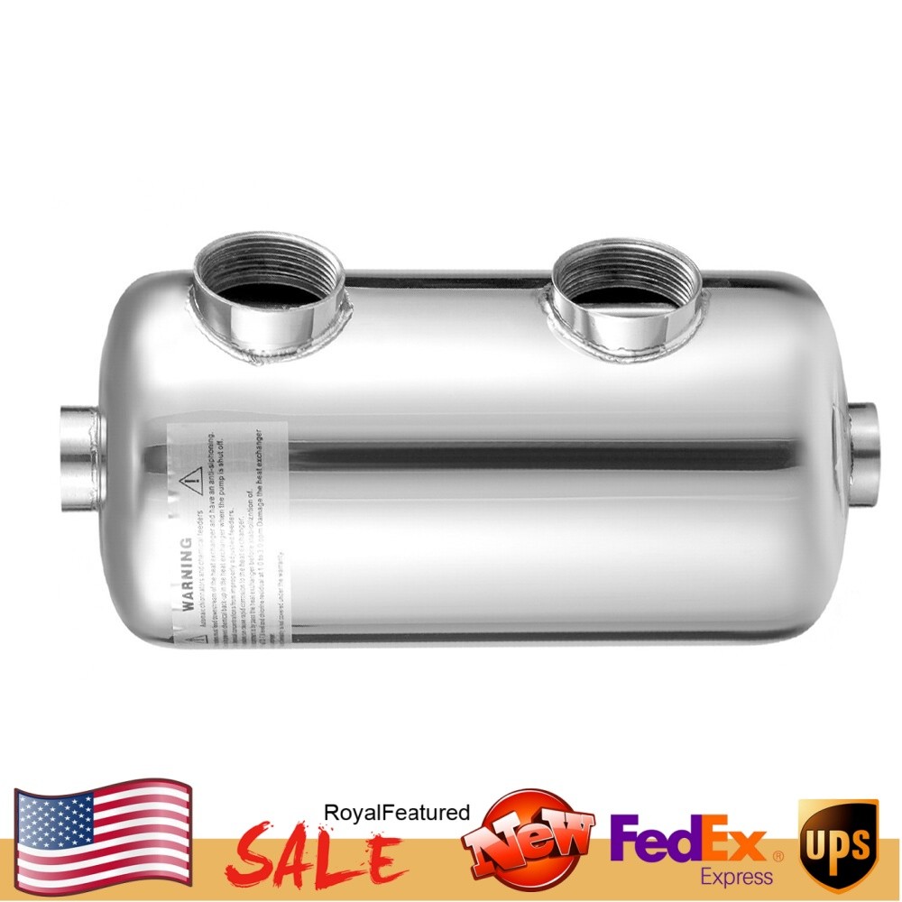 High-Efficiency 135 kBtu/hour SS304 Tube & Shell Heat Exchanger with 1