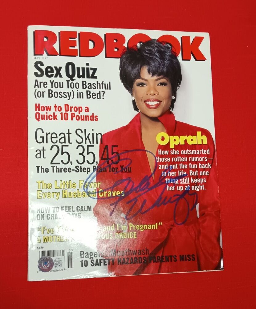 Oprah Winfrey TV Star Autographed Signed REDBOOK Magazine BECKETT