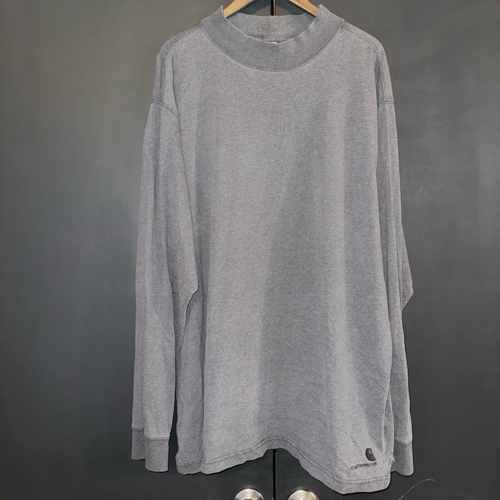 Vintage Carhartt Mock Neck Shirt Men’s 3XL Tall Heavy Faded K203CHH Fall 2005