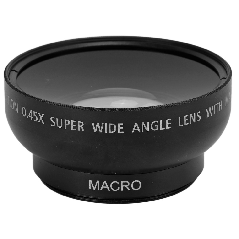 0.45X Wide Angle Lens Alloy & Optical Glass Camera Lens for 46MM Filter Aperture