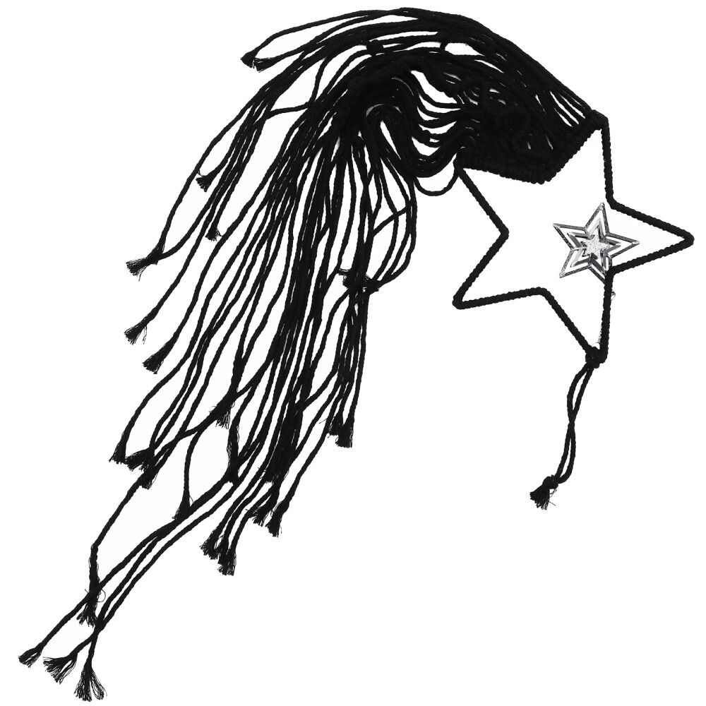 Black Star Dream Catcher Hanging Cloth Decor for Kids Room