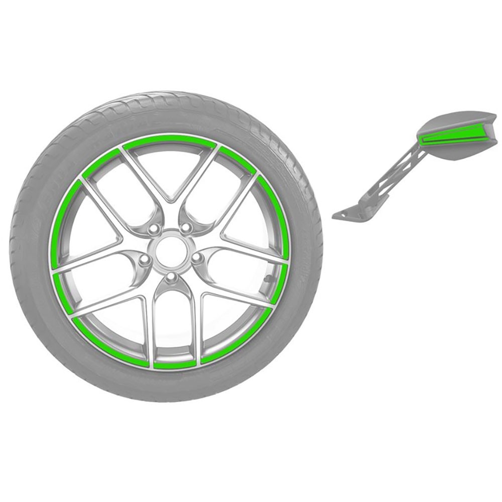 2015-2019 Polaris Slingshot SL Dragon Green Rim & Mirror Decal Kit 2881817-740