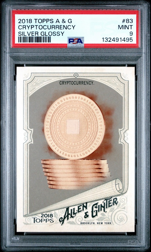 2018 Topps Allen & Ginter Silver Glossy #83 Cryptocurrency PSA 9-image