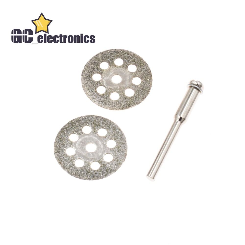 10PCS Rotary Diamond Glass Cutting Discs Disks+Mandrel Dremel Tools 22mm A3GS