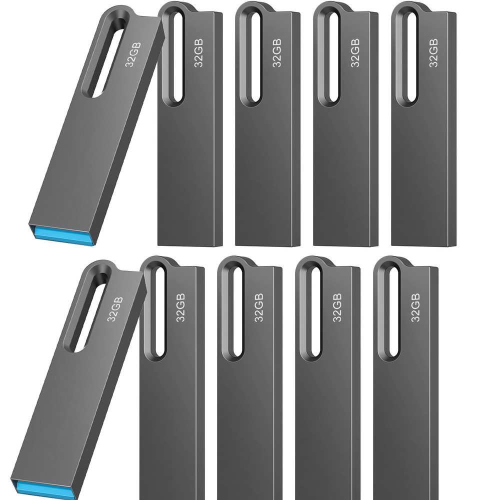 High Speed USB 3.0 10PCS 32GB Metal Mini USB Flash Drives Memory Sticks PenDrive