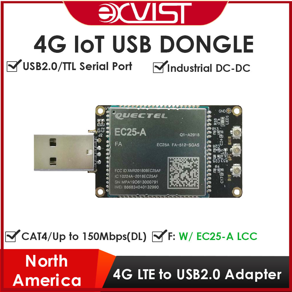 4G LTE USB Dongle W/Quectel IoT/M2M-optimized LTE Cat 4 EC25-A SIM Card Slot-image