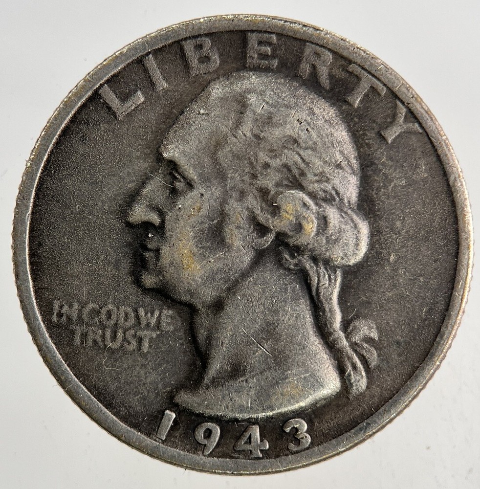 1943-D Silver Washington Quarter - Fine Collectible US Coin